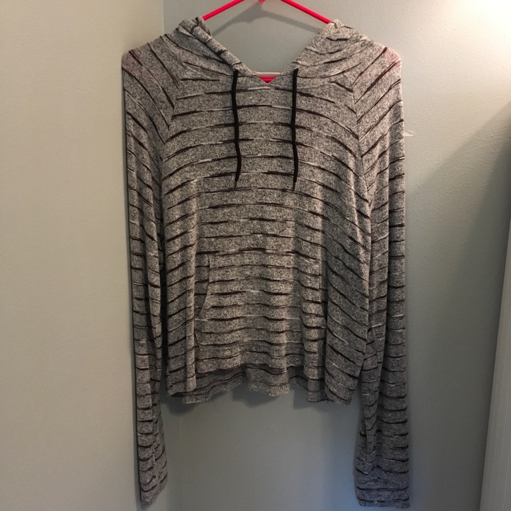 Cropped sweater hoodie